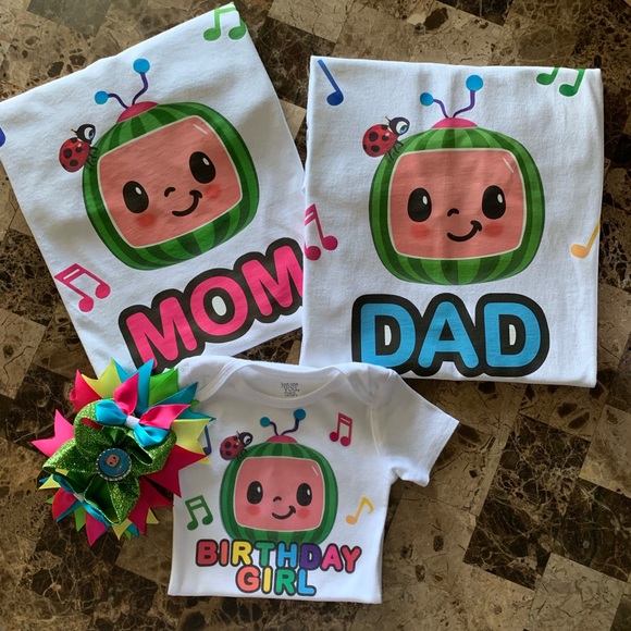 Cocomelon mom and dad shirts Clearance